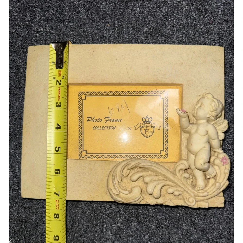 Turtle King Collection Cherub Angel Frame Cream 4x6 Vintage Victorian Style